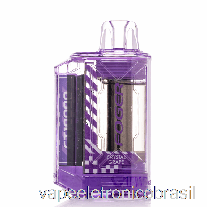 Vape Recarregável Foger Ct10000 Uva Cristal Descartável